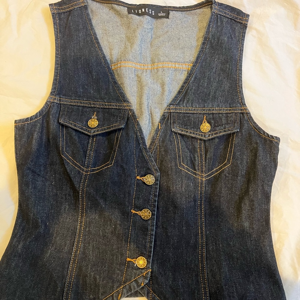 Gorgeous Lioness denim vest - SOLD OUT STYLE!